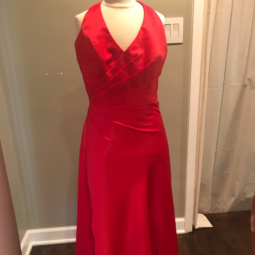 3 for $75! Red Halter Cocktail Dress